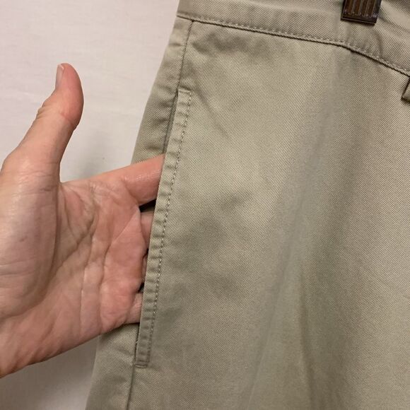 J. Crew Tan Flat Front Cuffed Straight Leg Chino Pants Size 35 X 31 - Picture 5 of 11